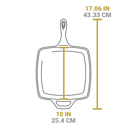 Square Cast Iron Classic Skillet