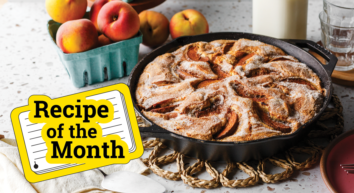 July Recipe of the Month Peach Cake