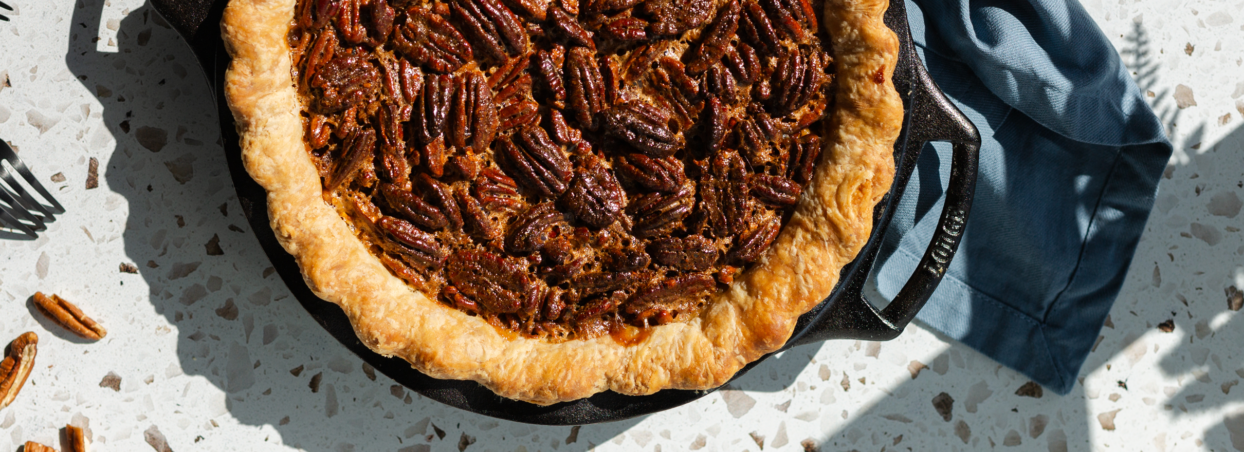 Pecan Pie made in Cast Iron