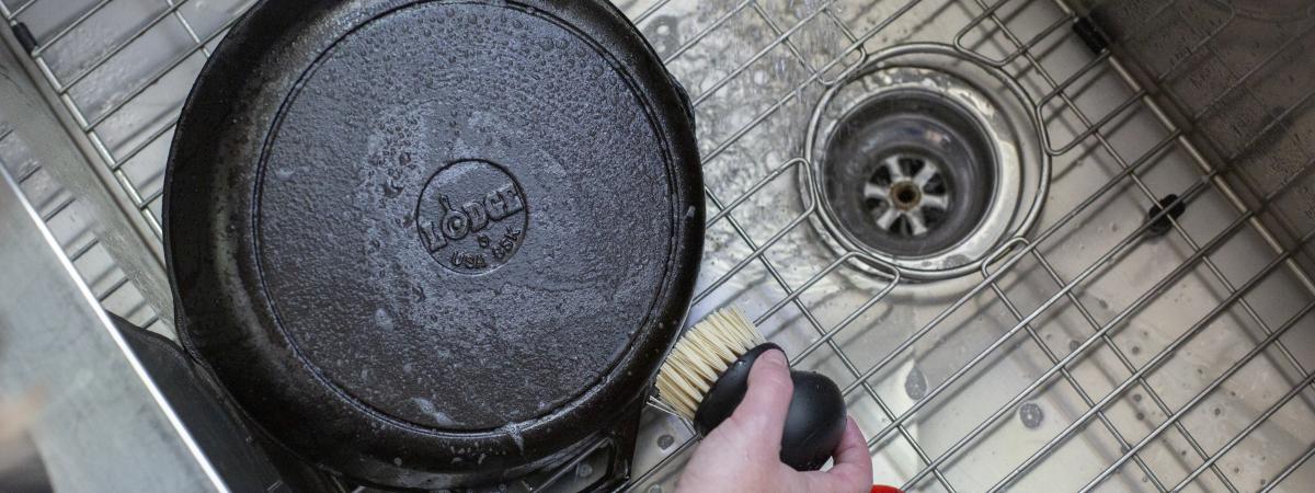 Cast iron cleaning tips at Lodge Cast Iron Factory store this weekend