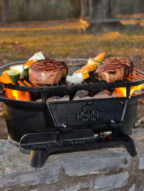Lodge Cast Iron Sportsman Camping Grill 
