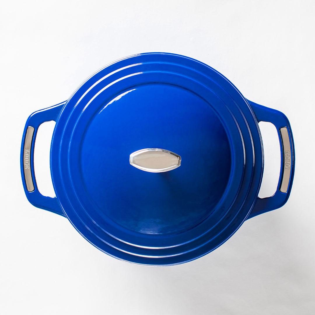Bruntmor Silicone Cooking Utensils Set Heat Resistant - Blue - 24 Pieces
