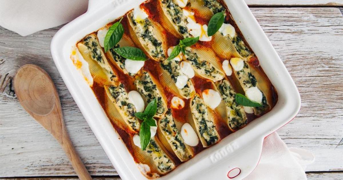 Spinach Artichoke Stuffed Shells Lodge Cast Iron