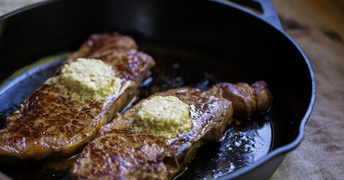 Grilling steak in cast iron skillet best sale