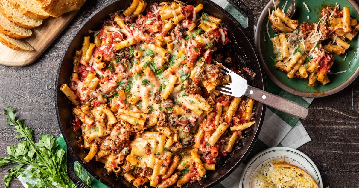 One-Pan Baked Ziti | Lodge Cast Iron