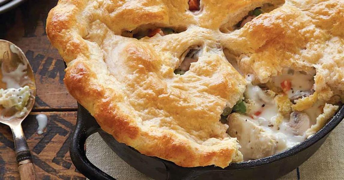 New England Chicken Pot Pie With Biscuit Crust Lodge Cast Iron