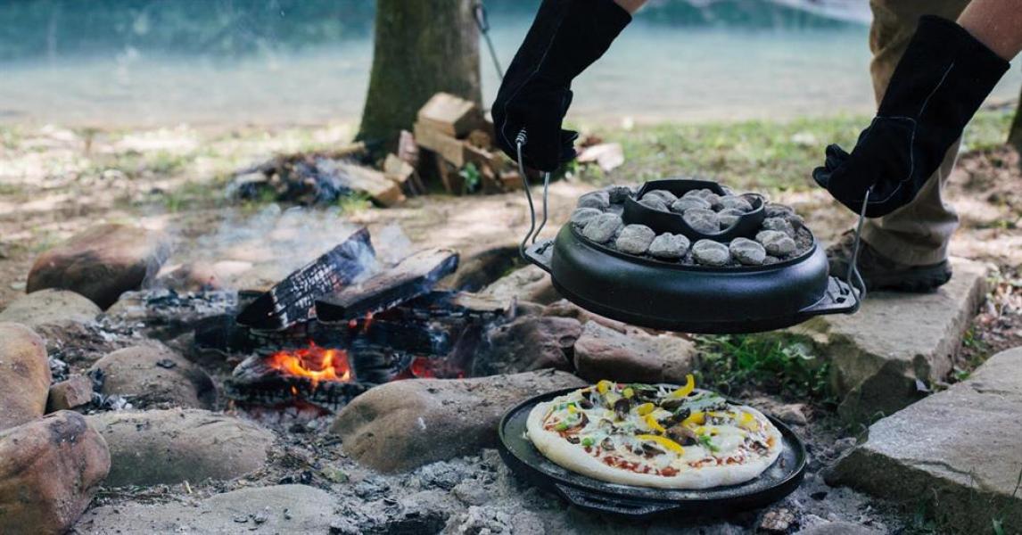 Campfire Pizza  Lodge Cast Iron