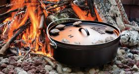 Why do some people put coals in the lid of a Dutch oven whilst